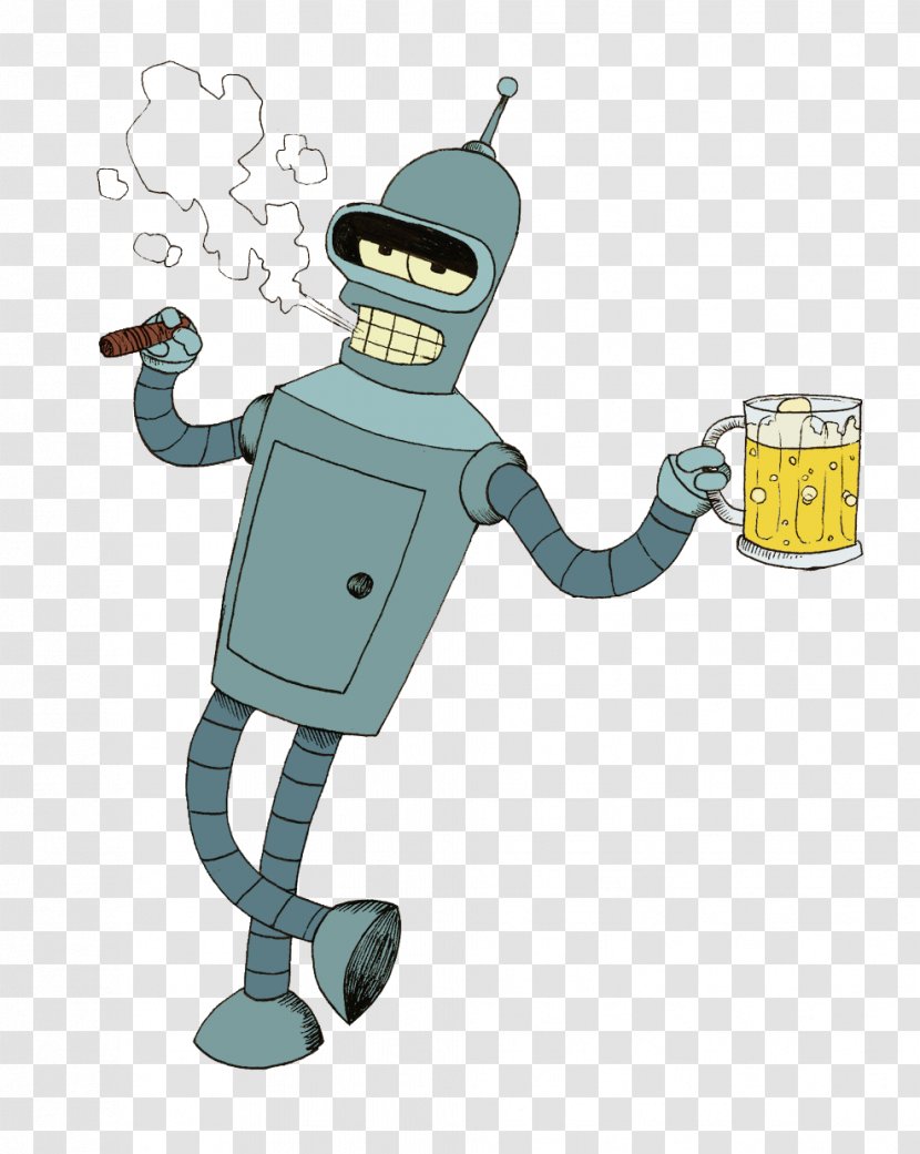 Bender T-shirt Philip J. Fry Robot Animated Cartoon - Futurama Comics Transparent PNG