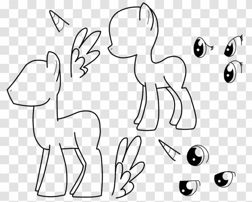 Pony Rarity Drawing Line Art - Heart - Stencil Transparent PNG