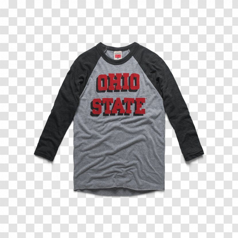 Long-sleeved T-shirt Ohio State University Raglan Sleeve - Buckeyes Football Transparent PNG