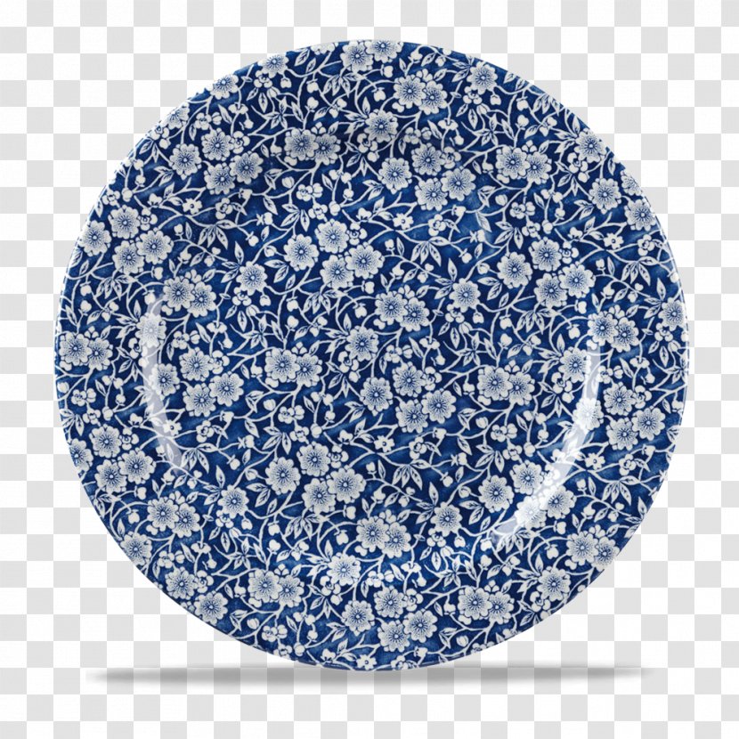 Plate Prague Vintage Print Churchill China Tableware - Blue - Bread Transparent PNG