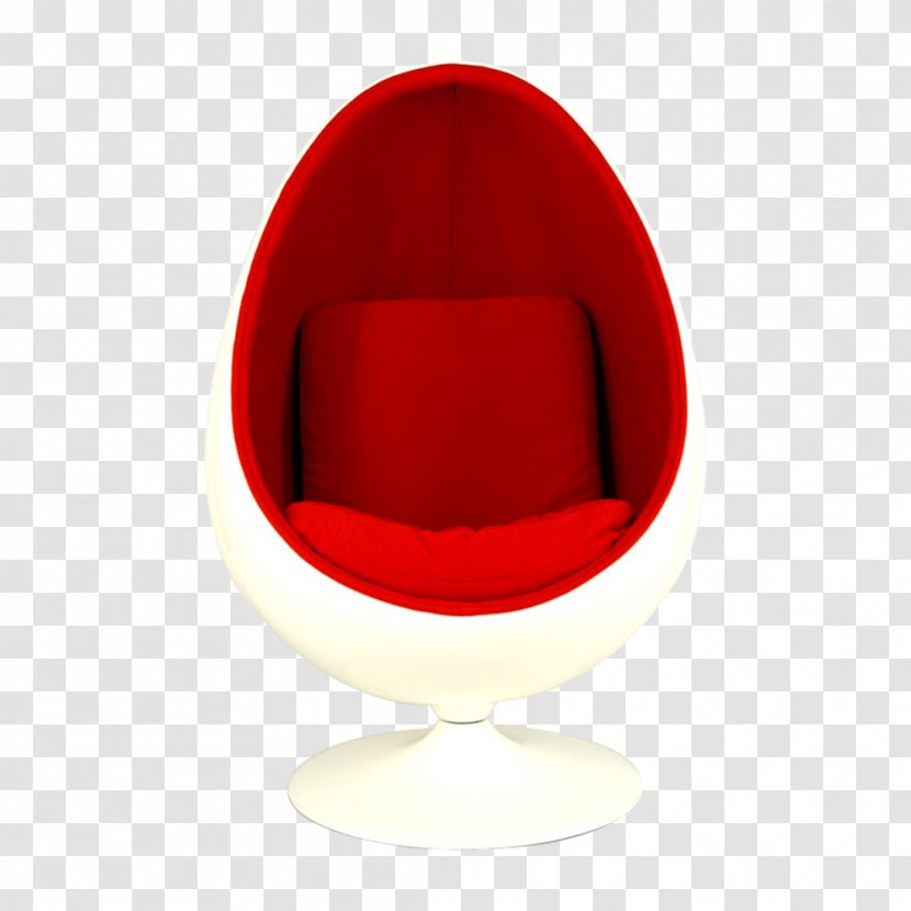 Egg Ball Chair Swivel - Red Transparent PNG