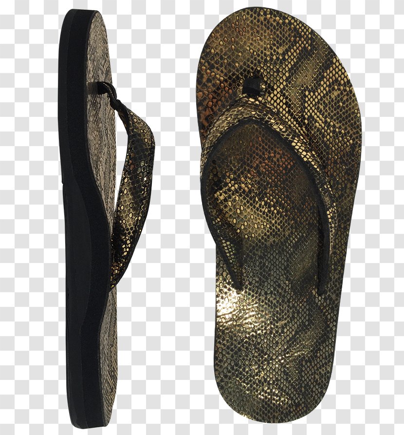 Flip-flops Shoe - Flip Flops - Golden Snake Transparent PNG