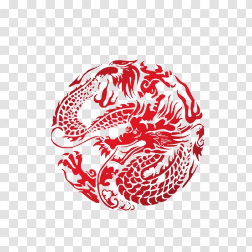 China Dragon Chinese Paper Cutting New Year Papercutting - Tree - Traditional Paper-cut Transparent PNG