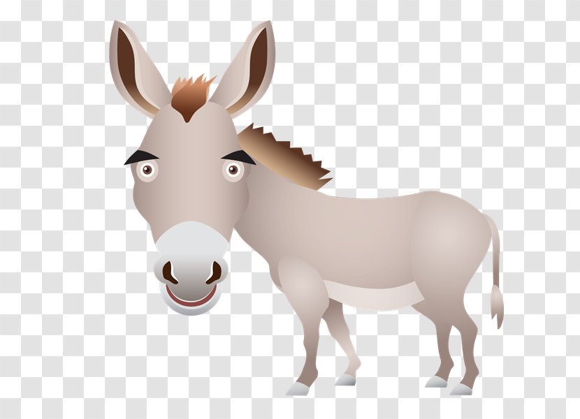 Mule Donkey Horse Drawing Mane - Wildlife - Burro Transparent PNG