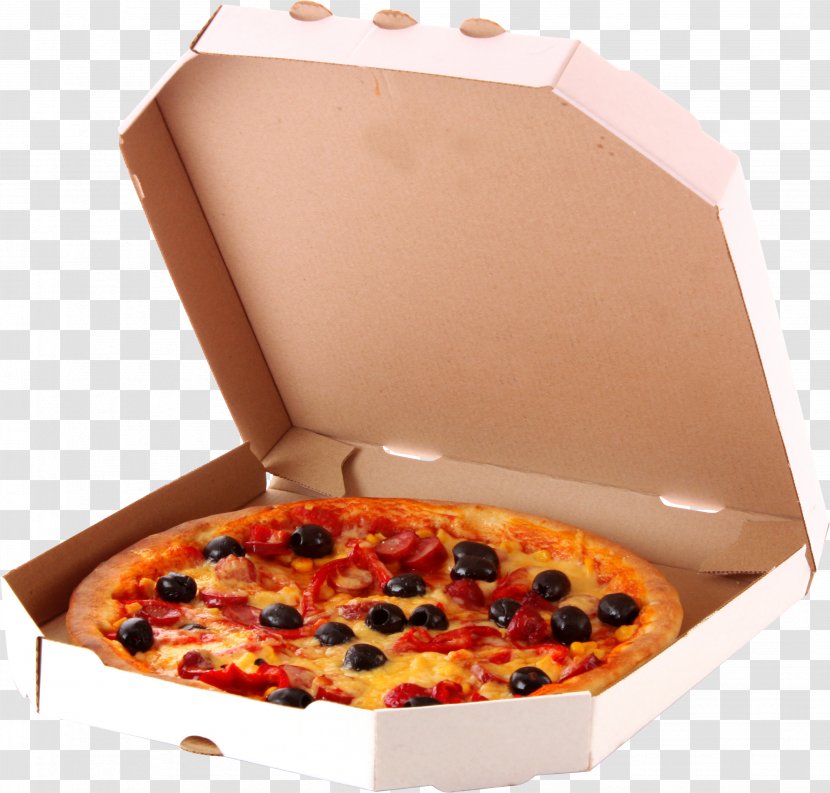 Sicilian Pizza Take-out Box Delivery - Cuisine Transparent PNG