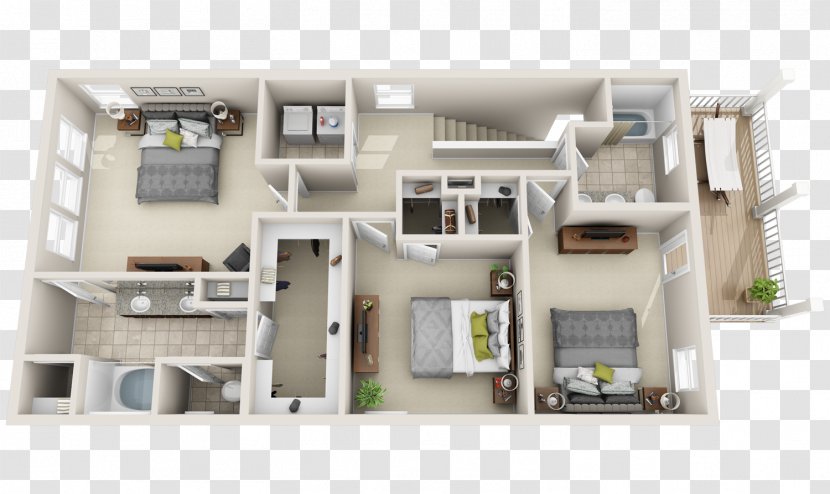3D Floor Plan House Home Interior Design Services - Townhouse Transparent PNG