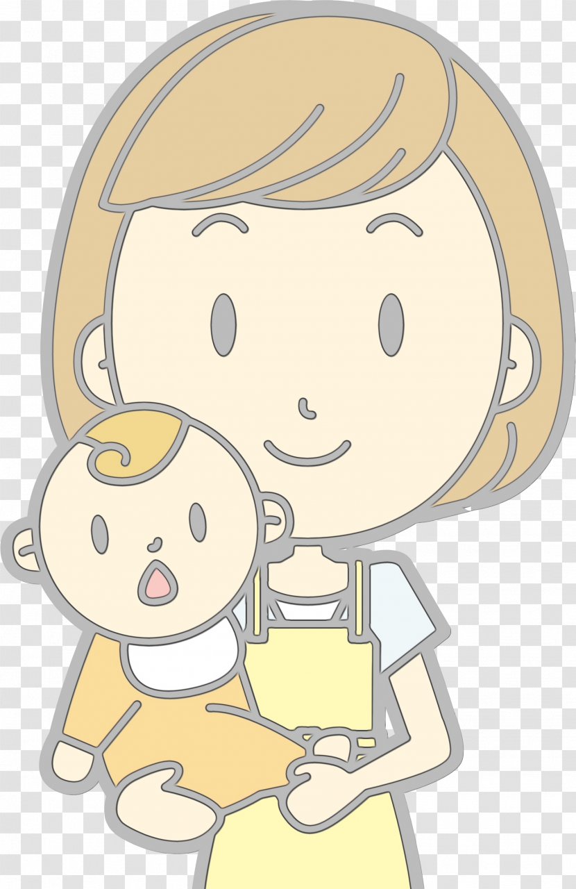 Mother Child Drawing Woman Infant - Wet Ink - Pleased Smile Transparent PNG