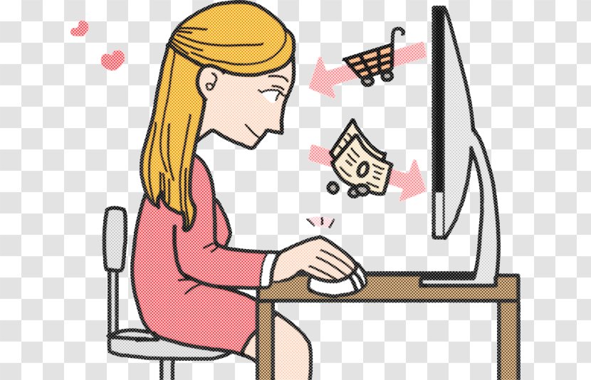 Cartoon Clip Art Sitting Arm Line - Finger - Homework Thumb Transparent PNG