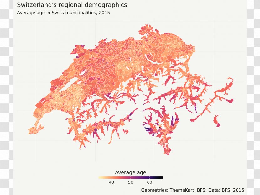 Switzerland Thematic Map Choropleth Language Transparent PNG