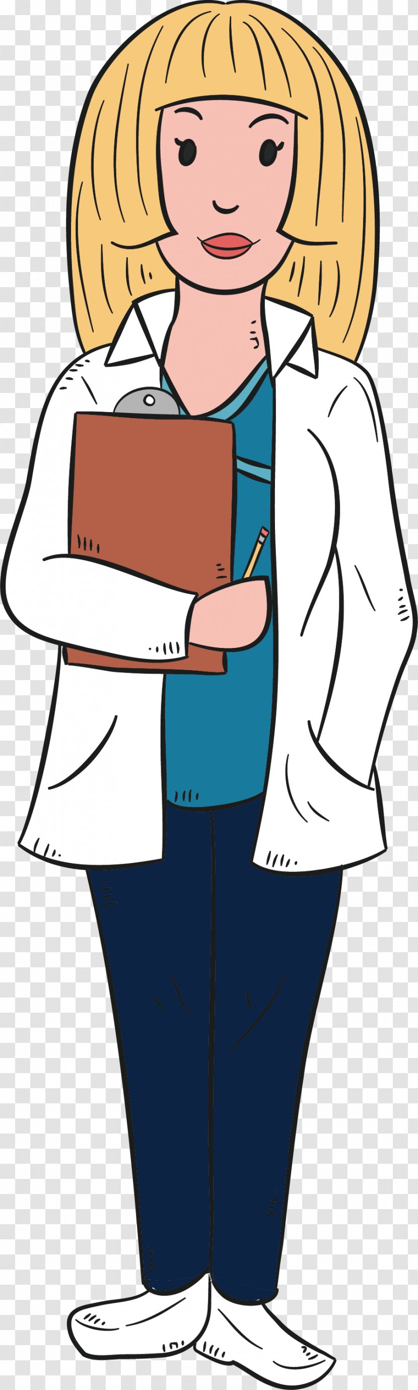 Blond Physician Clip Art - Tree - Blonde Hair Doctor Transparent PNG