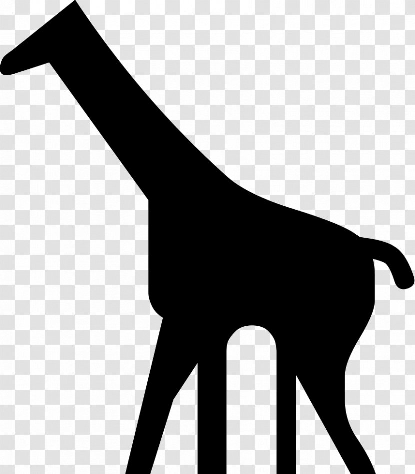 Northern Giraffe South African Clip Art - Neck - Black Transparent PNG