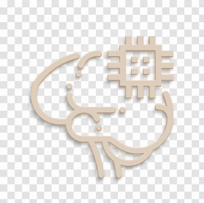 Artificial Icon Brain Computer - Beige - Logo Metal Transparent PNG