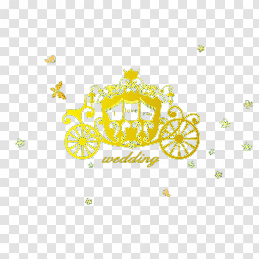 Cinderella Carriage - Cartoon Luxury Golden Pumpkin Transparent PNG