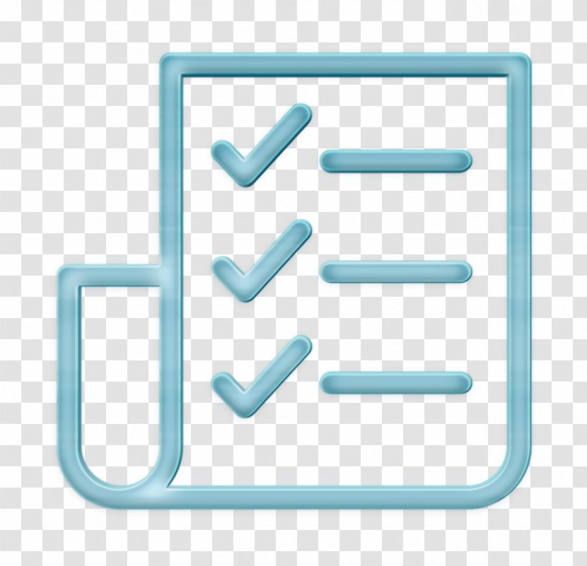 Interface Icon List Wedding Planning - Turquoise - Rectangle Text Transparent PNG