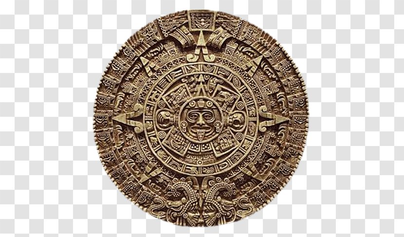 Maya Civilization 2012 Phenomenon Aztec Calendar Stone Mayan - Brass Transparent PNG