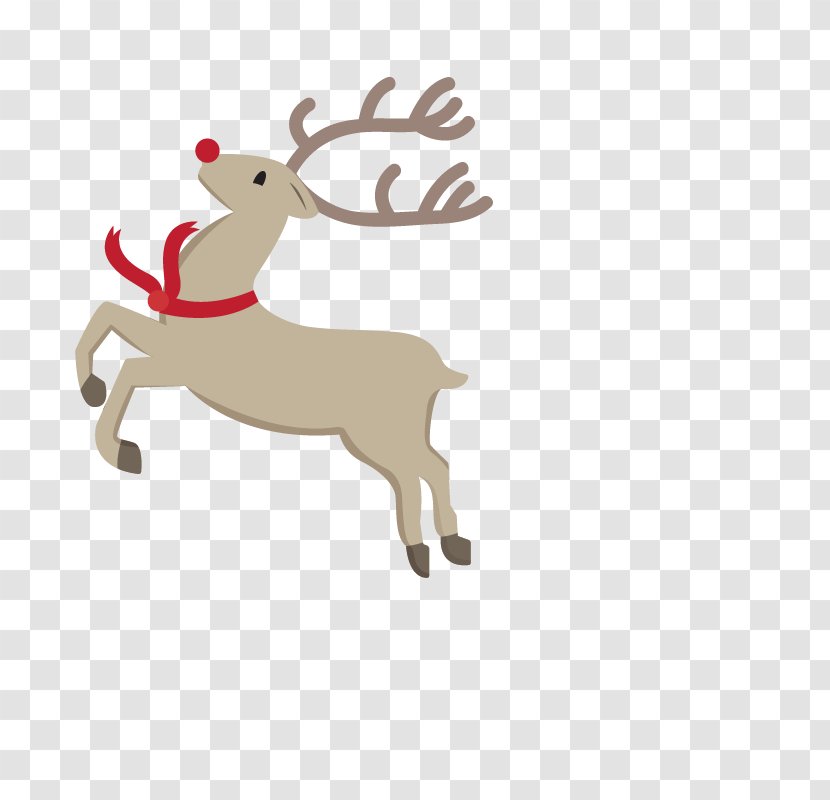 Reindeer Rudolph - Christmas - Running Transparent PNG