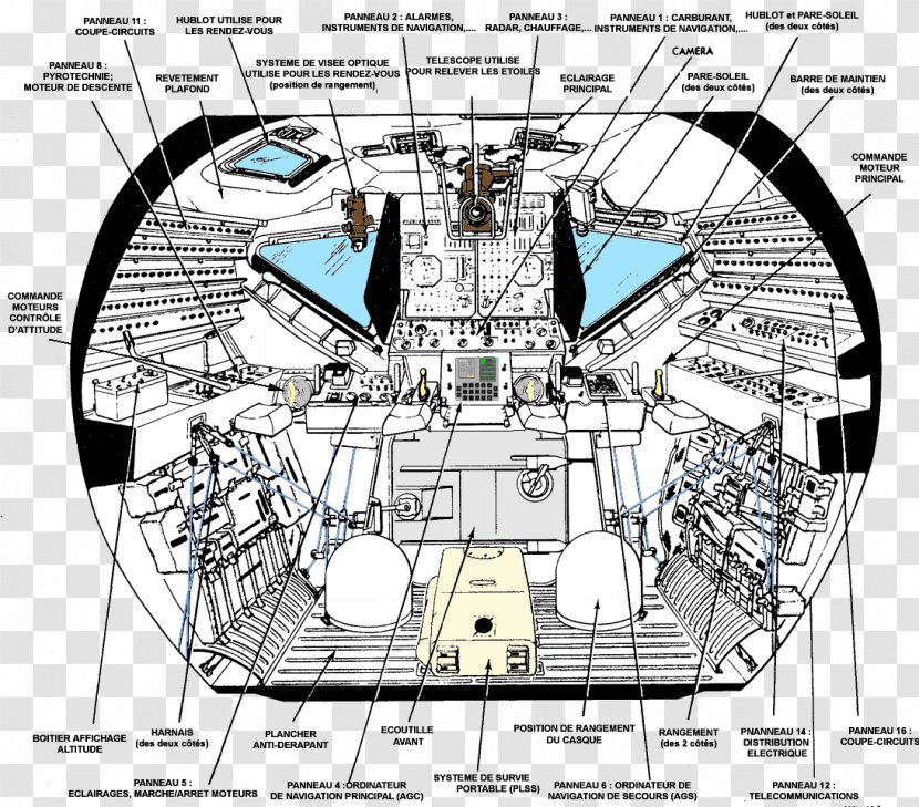 Apollo Program Lunar Module Spacecraft Diagram - Structure - Space Capsule Transparent PNG
