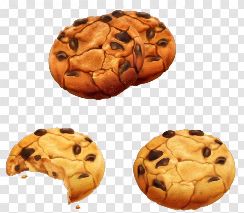 Chocolate Chip Cookie Biscuit Illustration - Material Transparent PNG