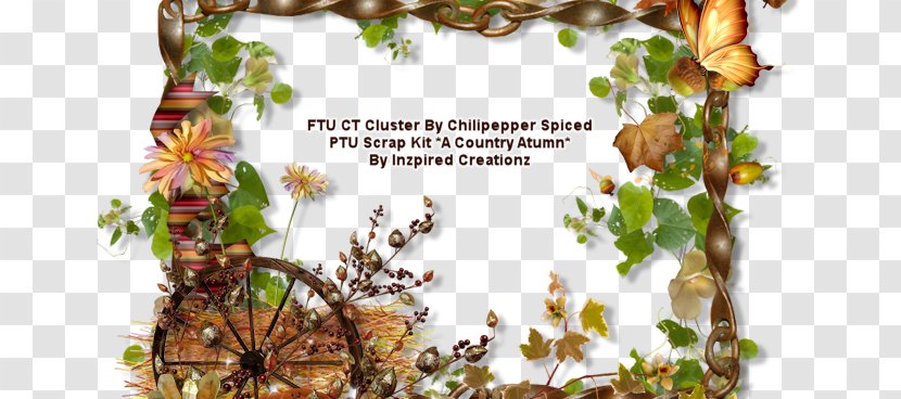 Picture Frames Font Branching Image - Flower - Autumn Discount Transparent PNG