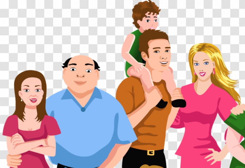 Extended Family Reunion Clip Art - Watercolor Transparent PNG