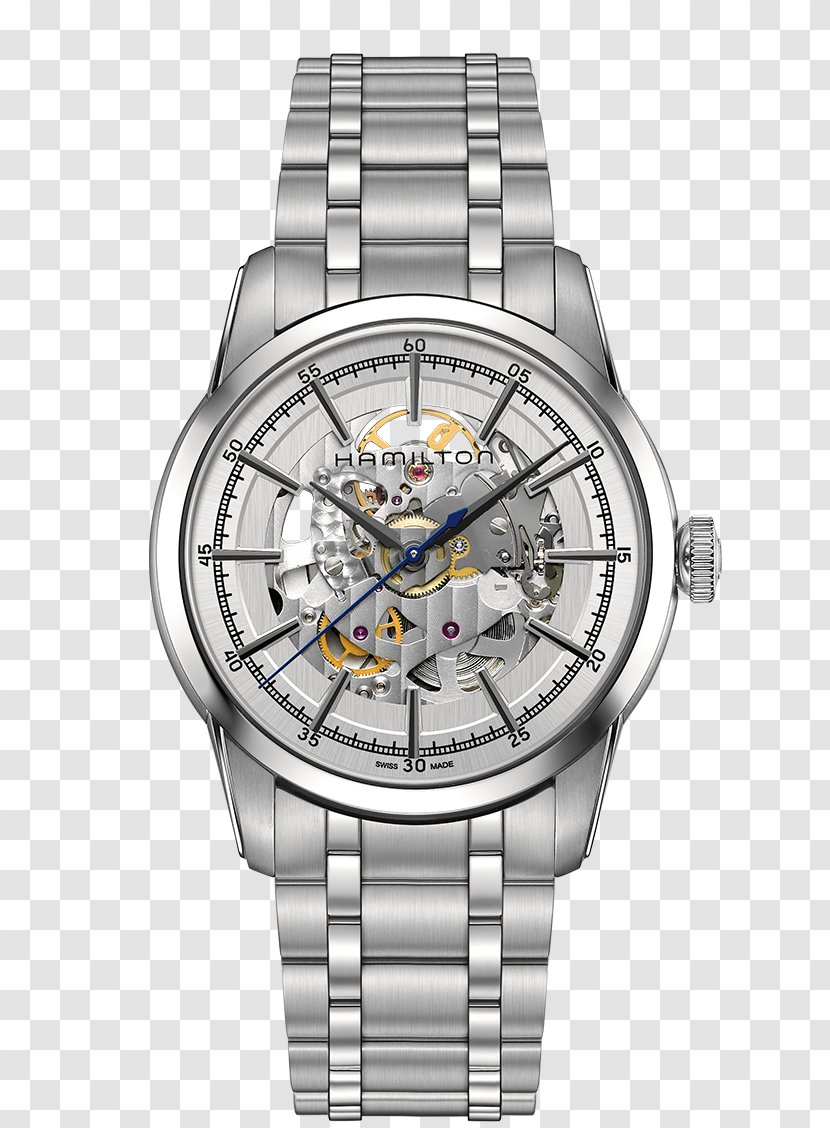 Skeleton Watch Hamilton Company Automatic Power Reserve Indicator - Silver Transparent PNG