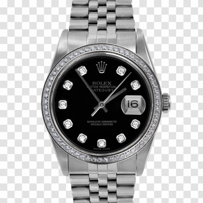 Rolex Datejust Watch Oyster Diamond - Platinum Transparent PNG