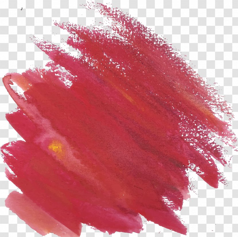 Watercolor Painting Paintbrush Pinceau Xc3xa0 Aquarelle - Graffiti - Wine Red Brush Transparent PNG
