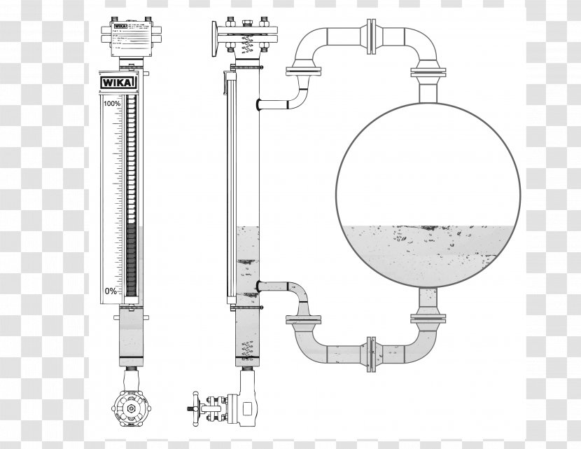 Magnetic Level Gauge Glass Sensor Bubble Levels - Crystal Transparent PNG