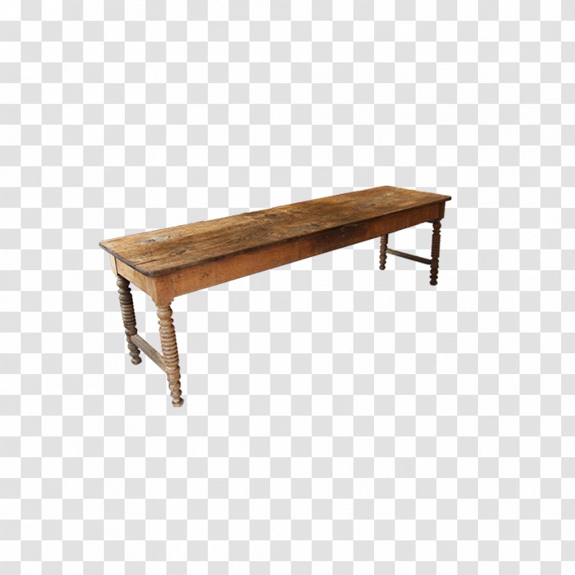 Garden Furniture Industrial Design Bench - Wood - Long Table Transparent PNG