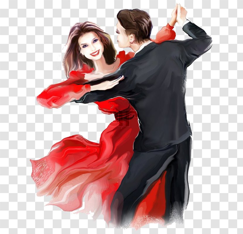 Ballroom Dance Partner Royalty-free Drawing - Watercolor - Heart Transparent PNG