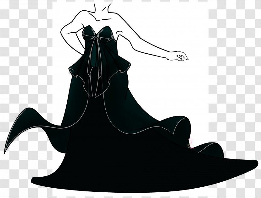 Black Silhouette White Character - Fictional Transparent PNG