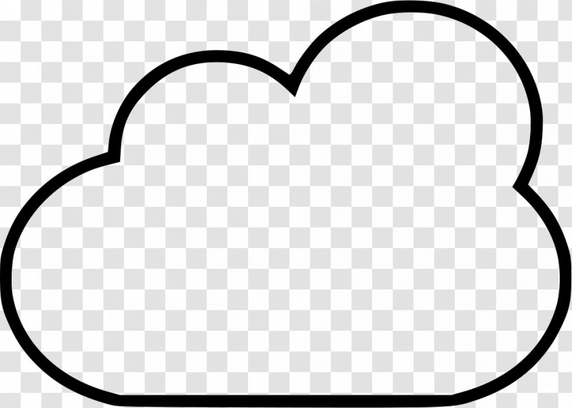 Clip Art Product Line Love Heart - Black And White - Shaped Cloud Transparent PNG