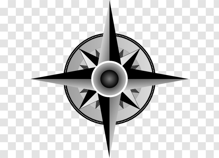 North T-shirt Compass Rose Clip Art - Propeller - Blank Worksheet Transparent PNG