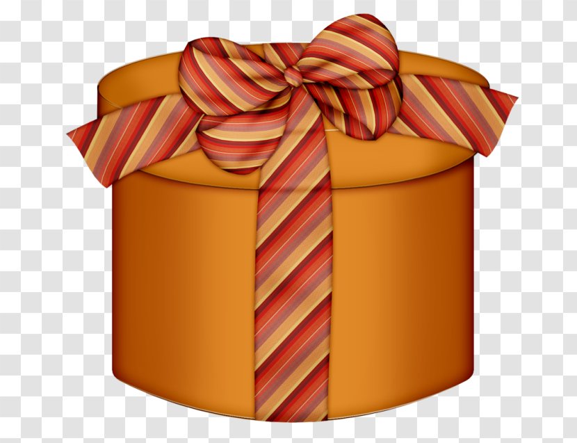 Gift Ribbon Orange Box Image Transparent PNG