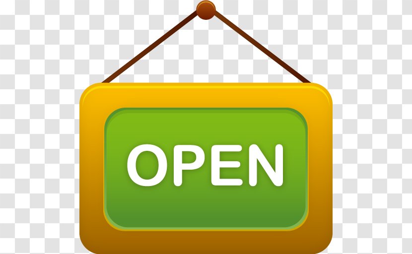 Area Text Brand Yellow - Button - Shop Open Transparent PNG