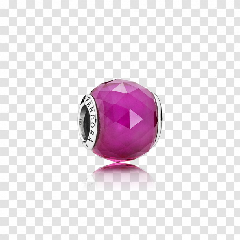 Pandora Charm Bracelet Facet Ruby - Crystal Transparent PNG