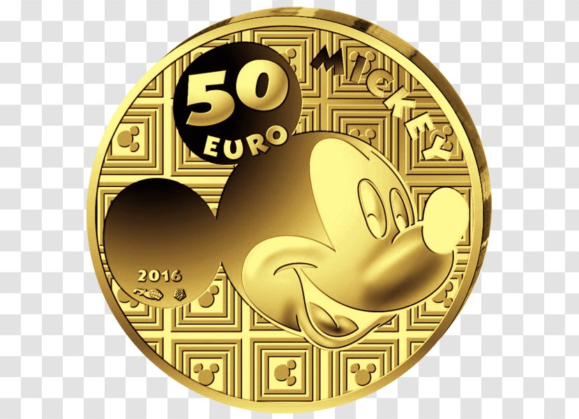 Monnaie De Paris Coin Mickey Mouse Gold Silver Transparent PNG