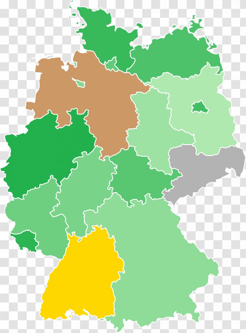 Germany German Reunification Vector Map - Area Transparent PNG