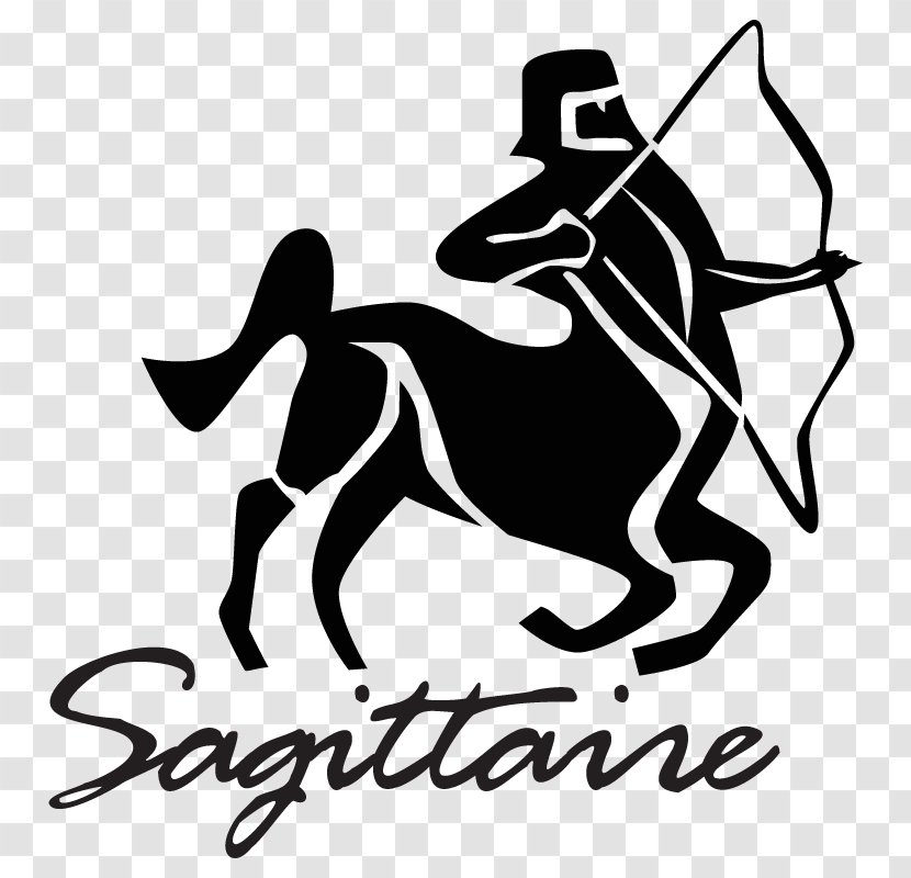 Sagittarius Zodiac Astrological Sign Libra Astrology - Black Transparent PNG
