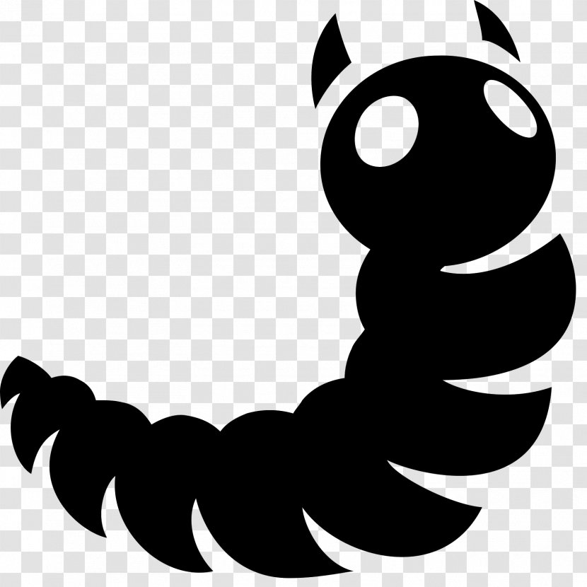Caterpillar Symbol Clip Art - Black - Blue Transparent PNG