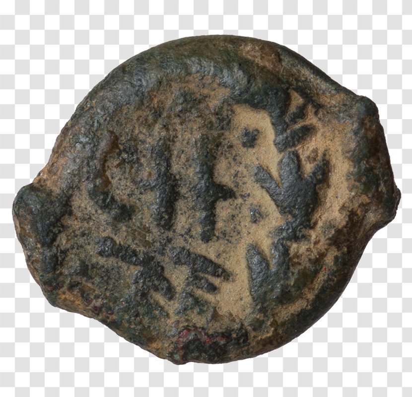 Hasmonean Dynasty High Priest Coin Hebrew Menorah - Rock Transparent PNG