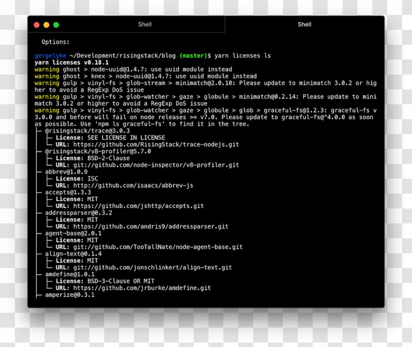 Npm Package Manager Node.js JavaScript MacOS - Commandline Interface - License Transparent PNG