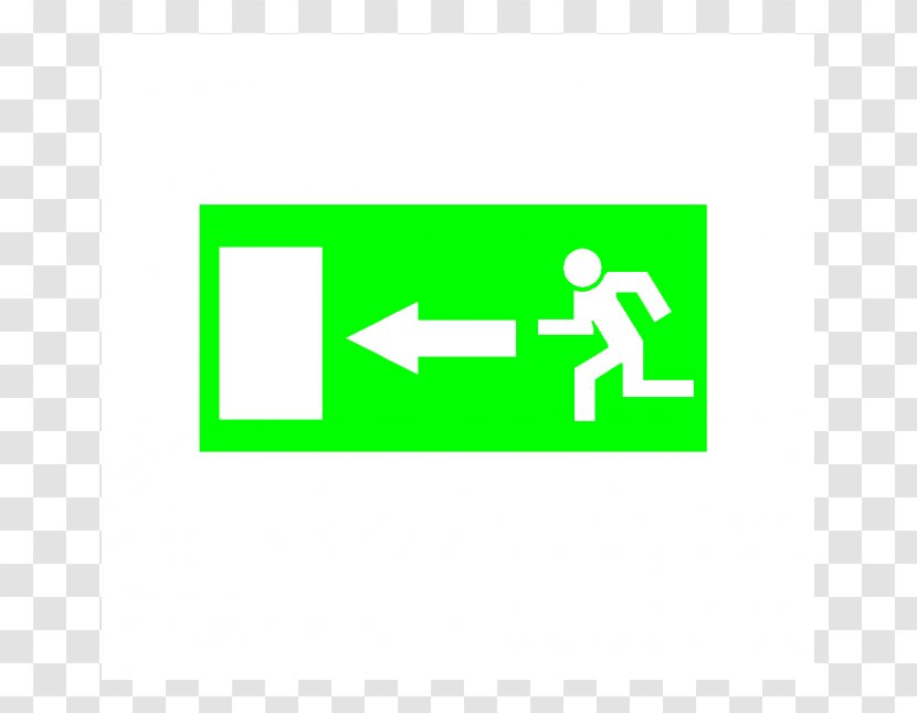 Exit Sign Emergency Fire Escape Sticker Evacuation - Label - Door Transparent PNG