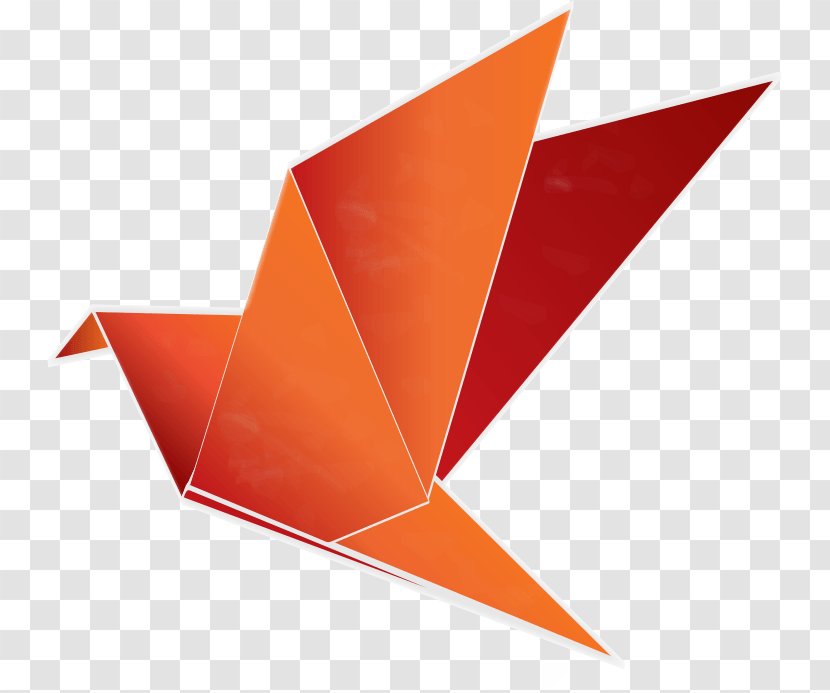 Origami Paper Line - Orange - Classic Invitation Transparent PNG