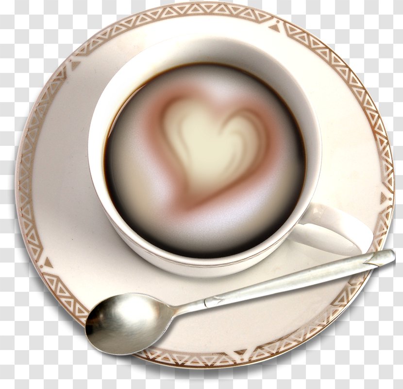 Coffee Cup Cafe - Vecteur - With Spoon Transparent PNG