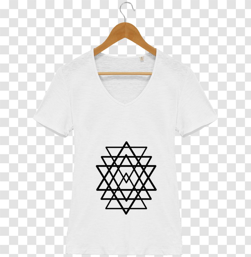 T-shirt Sleeve Collar Geometry Cotton - Tunetoo Transparent PNG