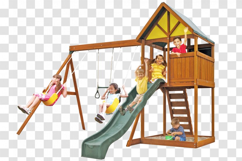 Climbing Swing Playground Slide Portico - Wood Transparent PNG