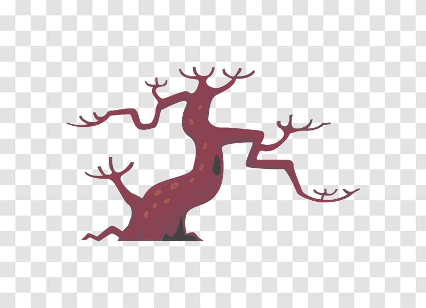 Illustration Reindeer Tree Graphics Branch - Shrub - Mammal Transparent PNG