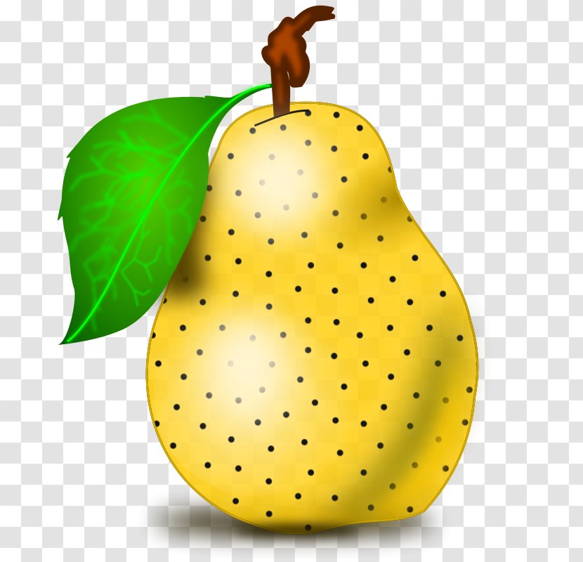 Pear Fruit Clip Art - Plant - Yellow Transparent PNG