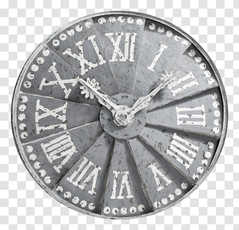 Silver Flower - Wall Clock - Wheel Home Accessories Transparent PNG